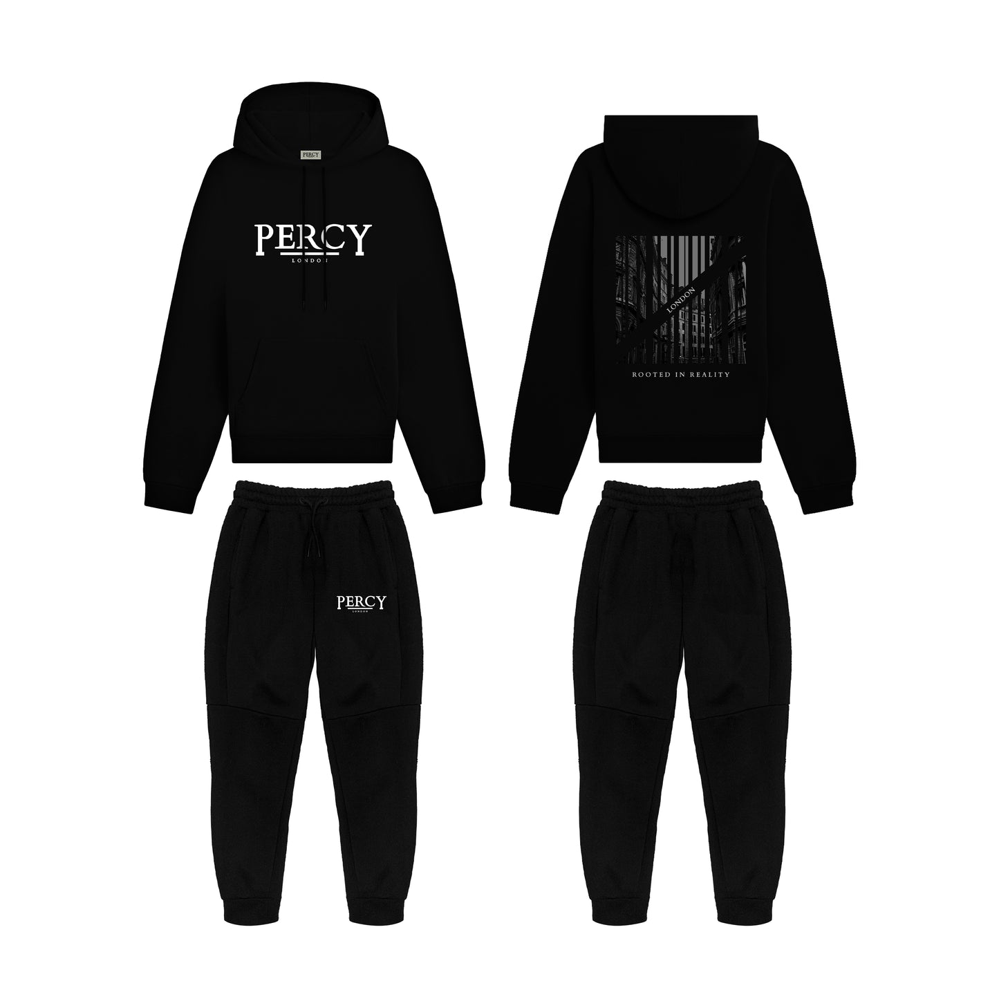 Black Percy Tracksuit Set